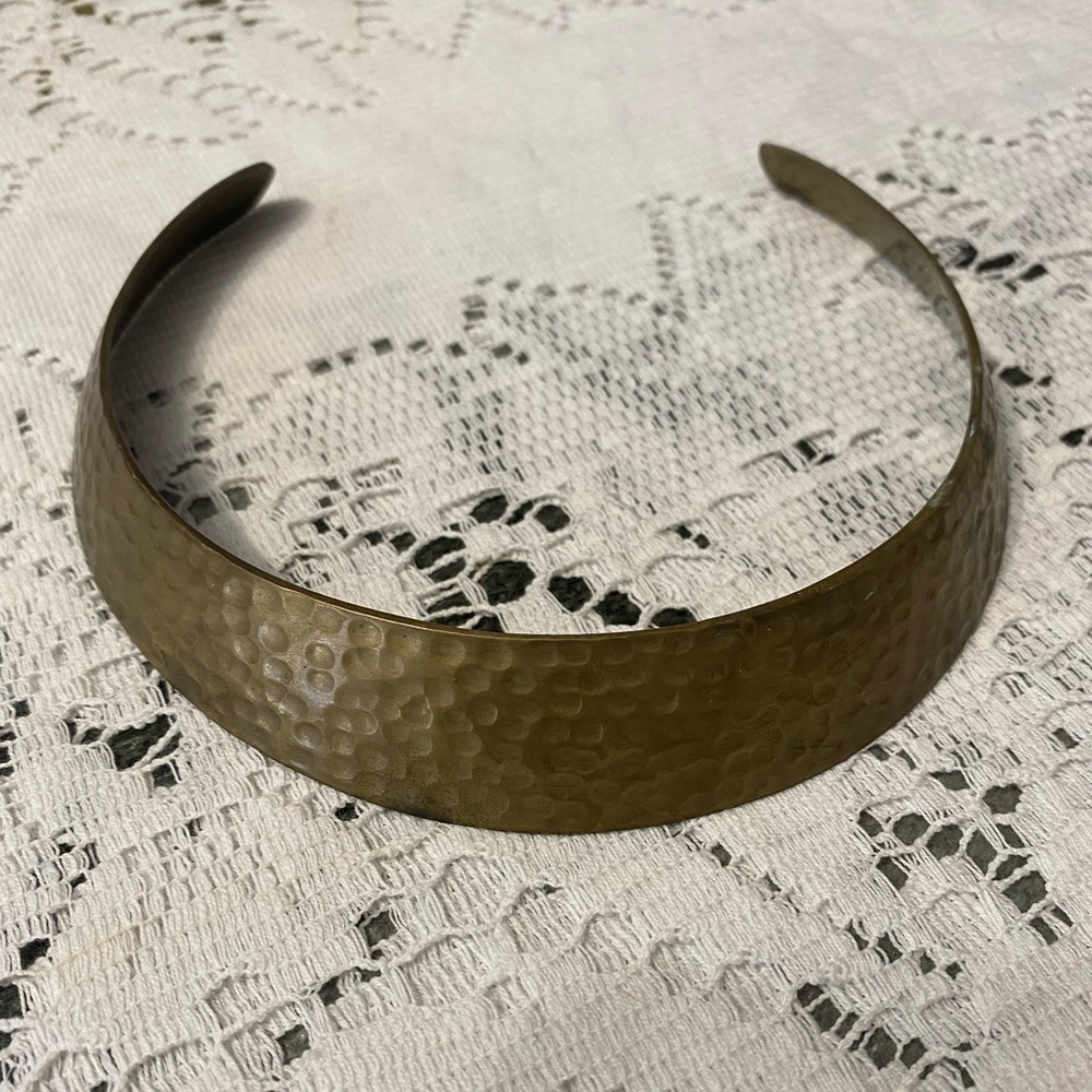 Vintage hammered copper choker